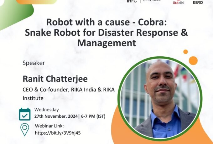Robot with a cause – Cobra: Snake Robot for Disaster Response & Management